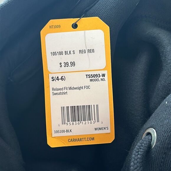 FRIENDS OF CARHARTT GRAPHIC SWEATSHIRT WOMENS SMALL (4-6) NWT BLACK - Picture 3 of 8